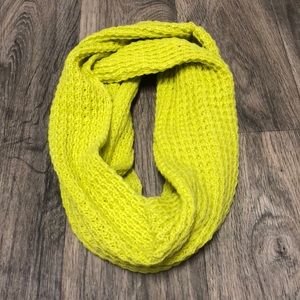 Lime green infinity scarf